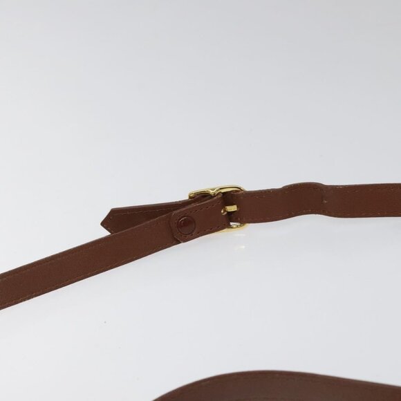 Burberrys Shoulder Bag Leather Brown gold Auth hk2088 - Picture 9 of 16